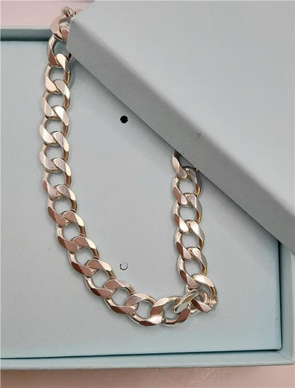 925 silver curb chain 19 inch 50.5g sh25340b