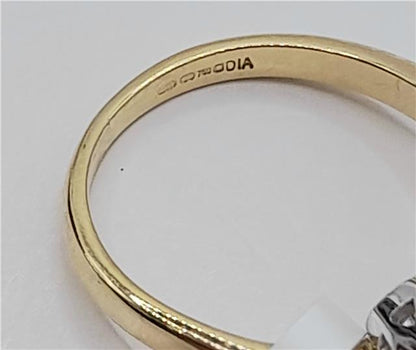 18ct Gold 0.75crt diamond ring Size L sh25729b