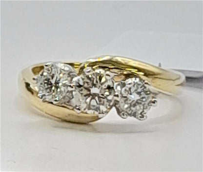 18ct Gold 0.75crt diamond ring Size L sh25729b