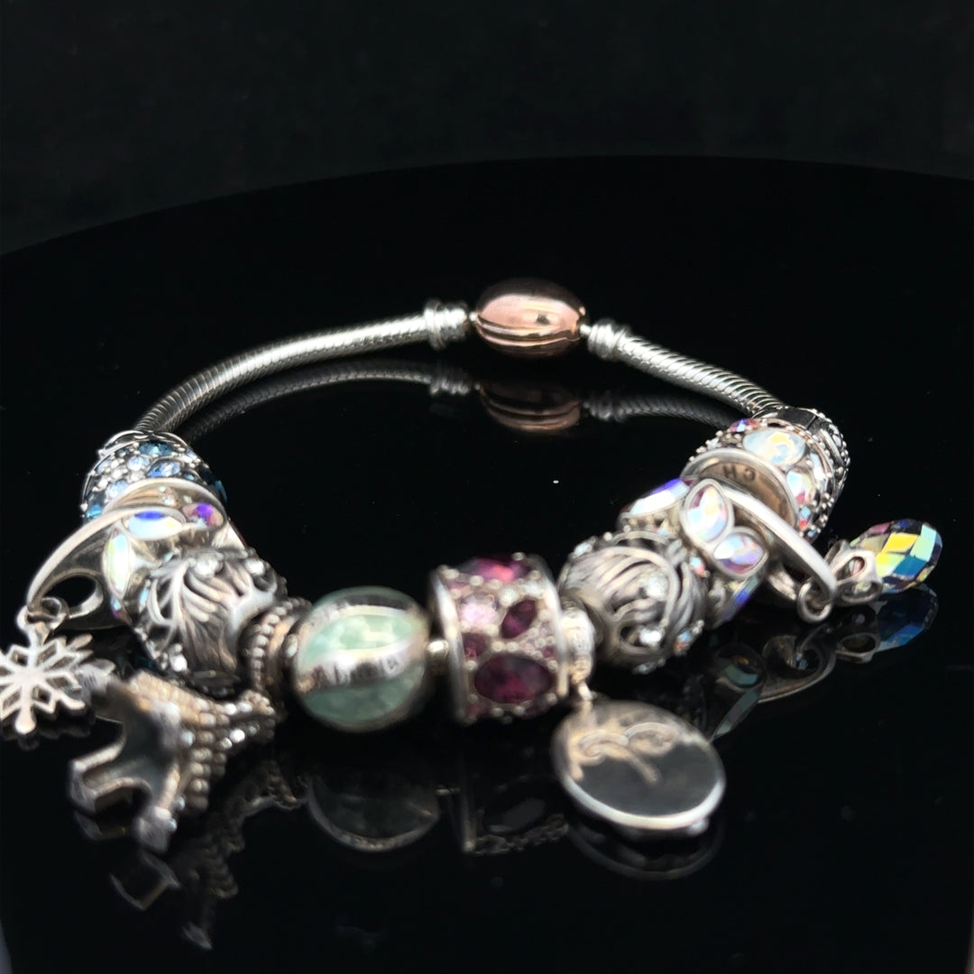 925 silver Chamilia charm bracelet sh25621b