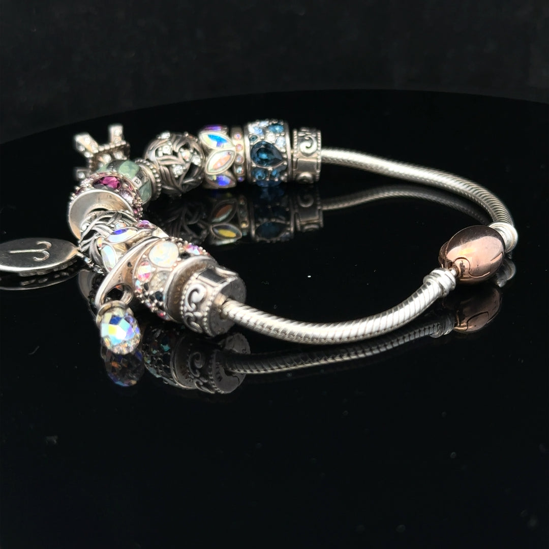 925 silver Chamilia charm bracelet sh25621b