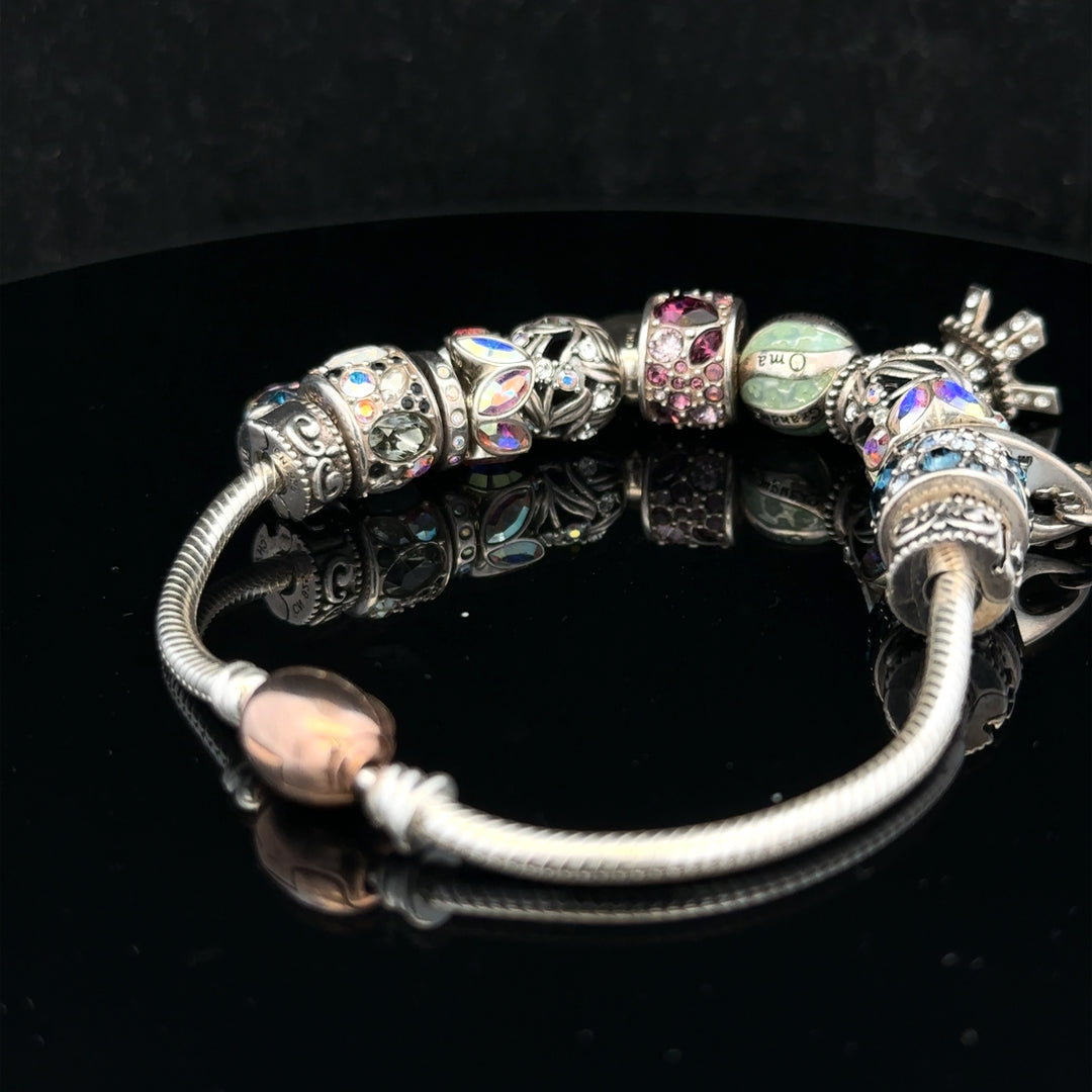 925 silver Chamilia charm bracelet sh25621b