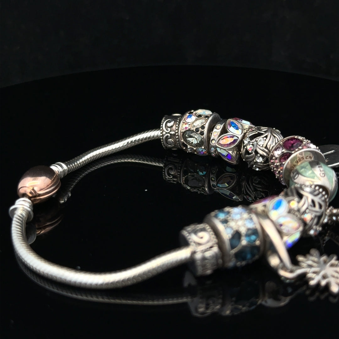 925 silver Chamilia charm bracelet sh25621b