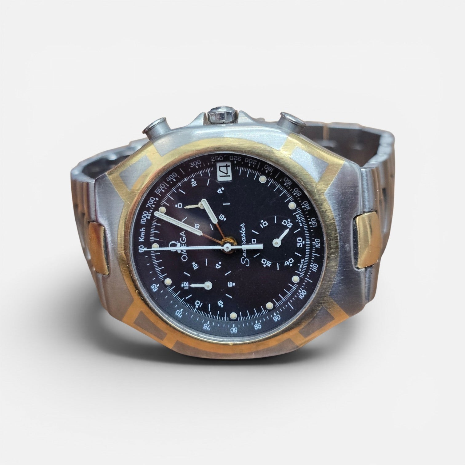 omega seamaster polaris chronograph Boxedand Card (Sh25167l)