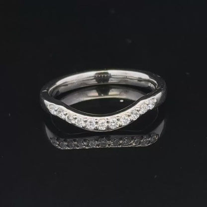 Platinum diamond ring size J (sh24872l)