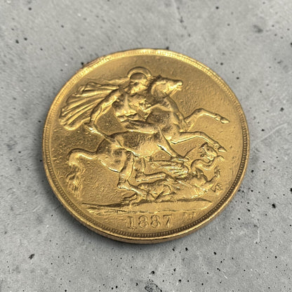 1887 Double Soveriegn Coin (Sh25142l)