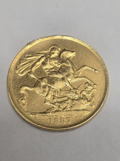 1887 Double Soveriegn Coin (Sh25142l)