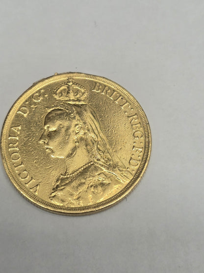 1887 Double Soveriegn Coin (Sh25142l)
