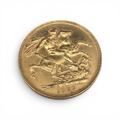 1887 Full Sovereign Coin, Weight 8g, (Sh26697b)
