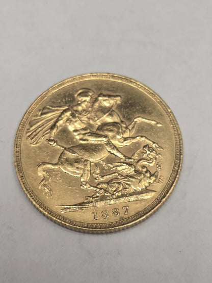 1887 Full Sovereign Coin, Weight 8g, (Sh26697b)