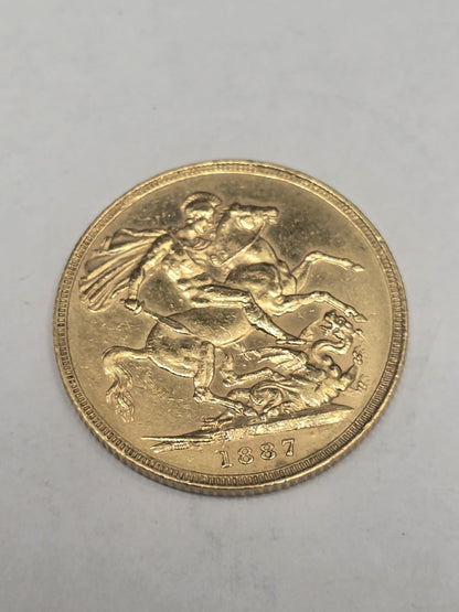 1887 Full Sovereign Coin, Weight 8g, (Sh26697b)