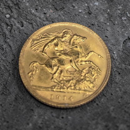 1914 Half Soveriegn Coin, Weight 4g (Sh26693b)