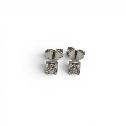 18ct white gold diamond stud earings sh24956l