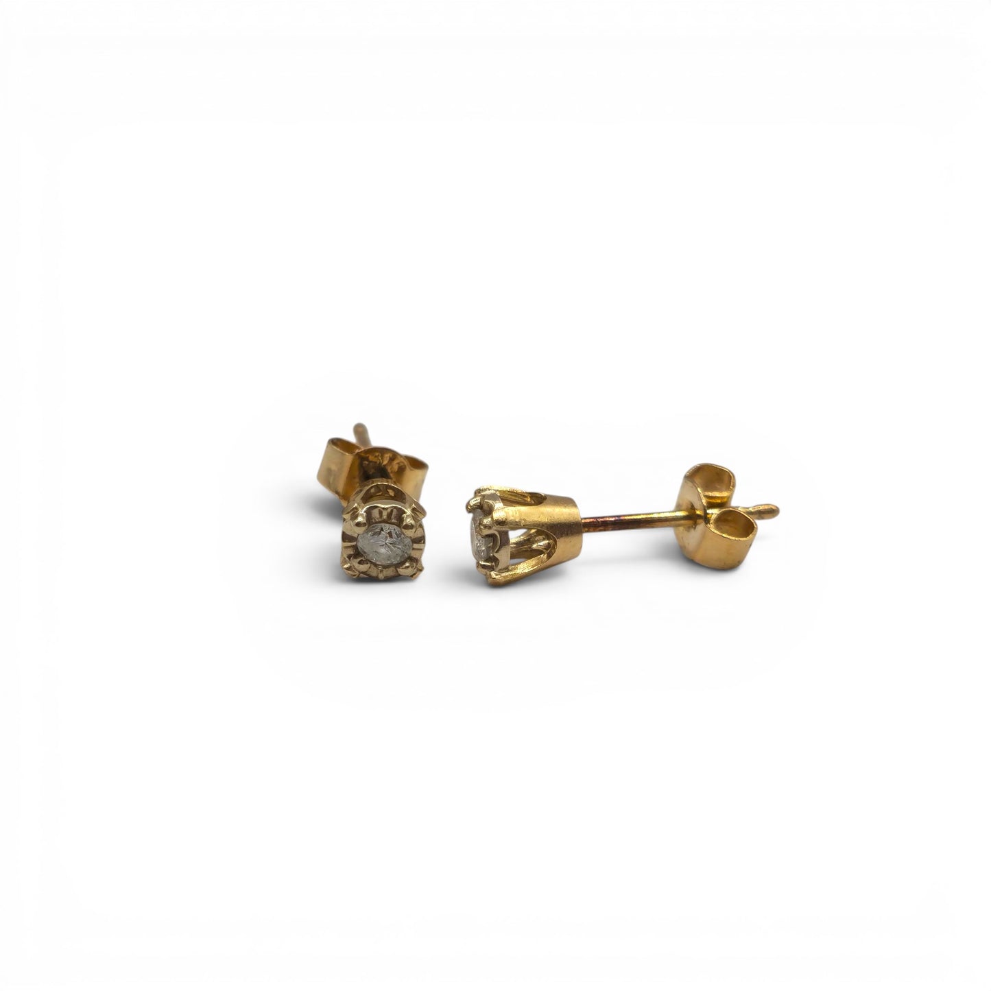 9ct yellow gold diamond stud earings sh26266b