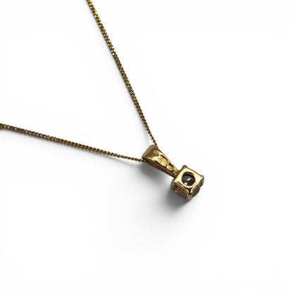9ct yellow gold with 0.25 carst diamond pendant and 9ct chain sh24990l
