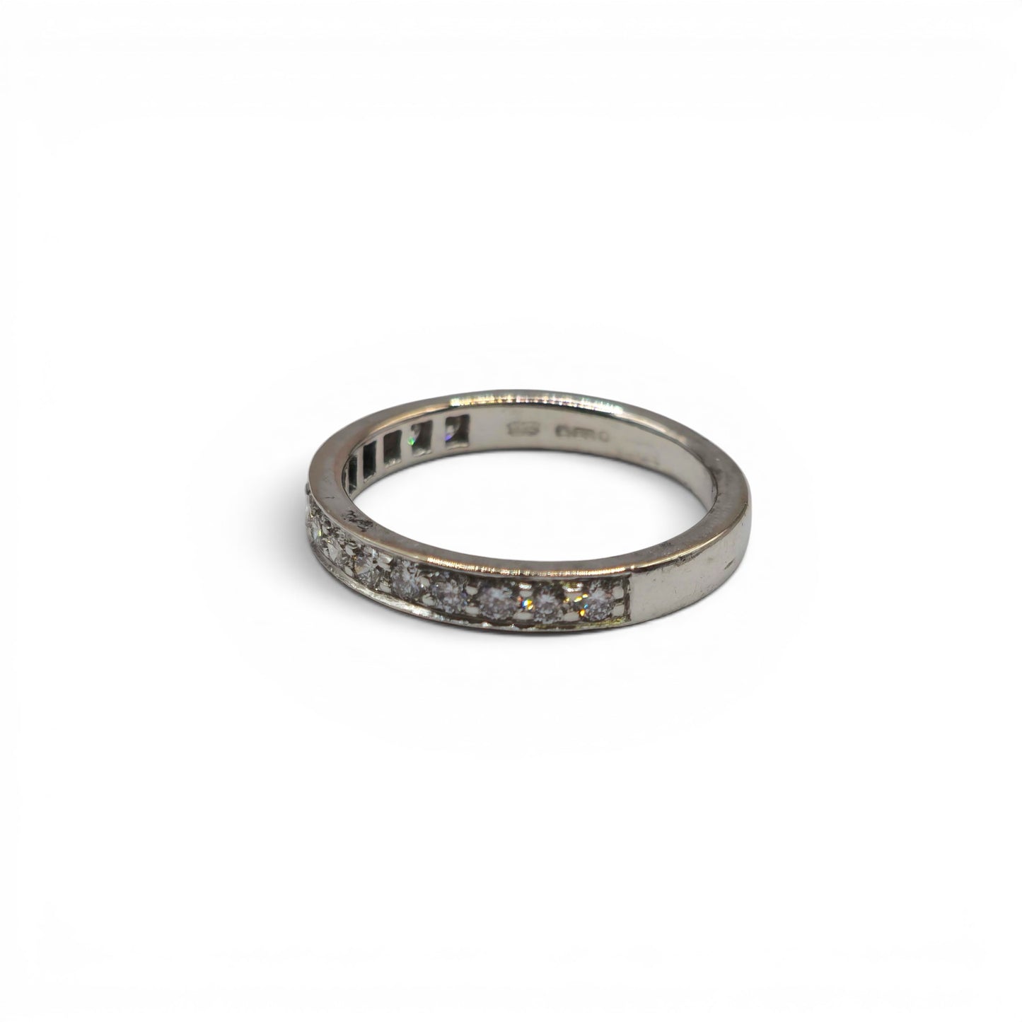 18ct white gold half eternity diamond ring sh24910l