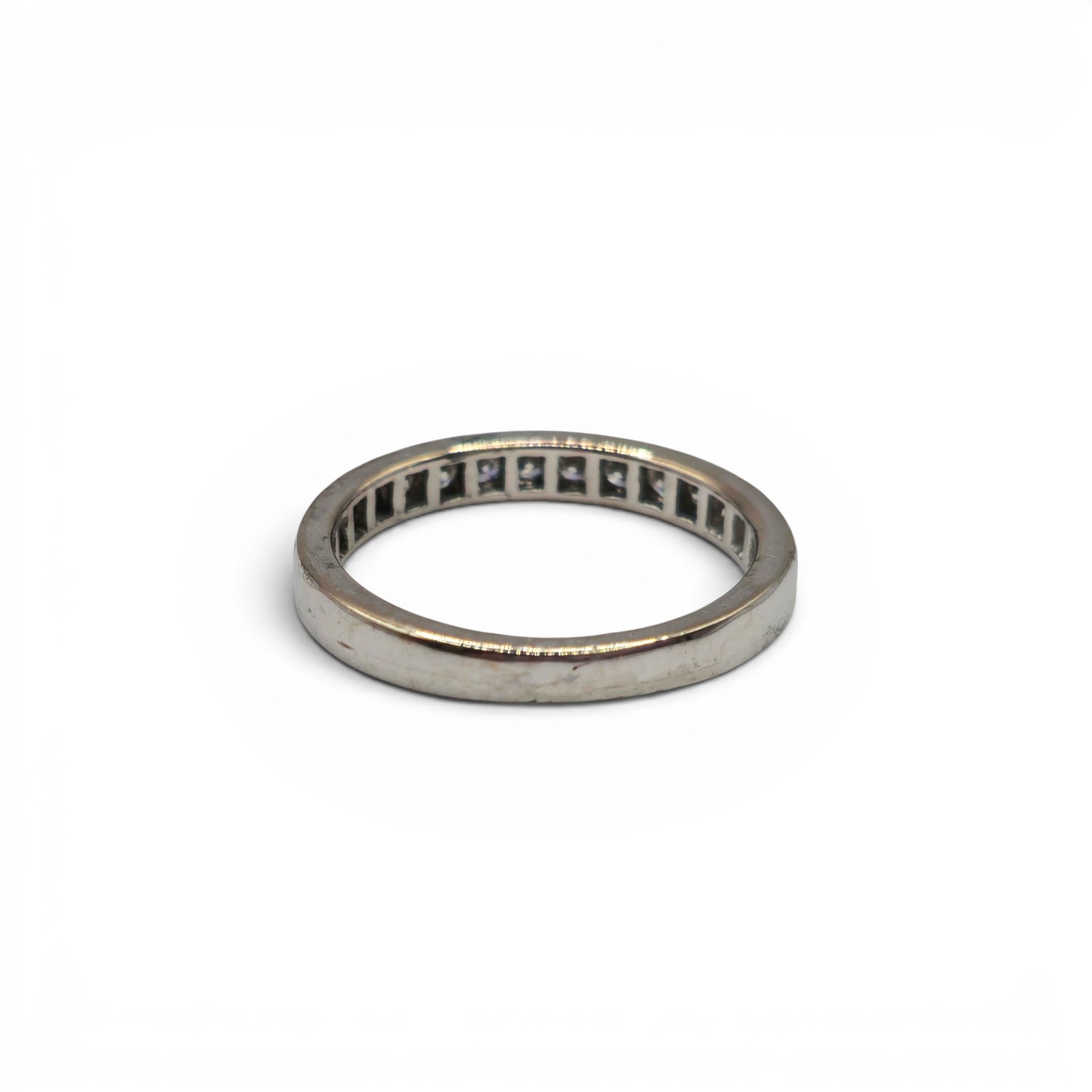 18ct white gold half eternity diamond ring sh24910l