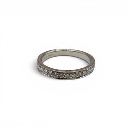 18ct white gold half eternity diamond ring sh24910l