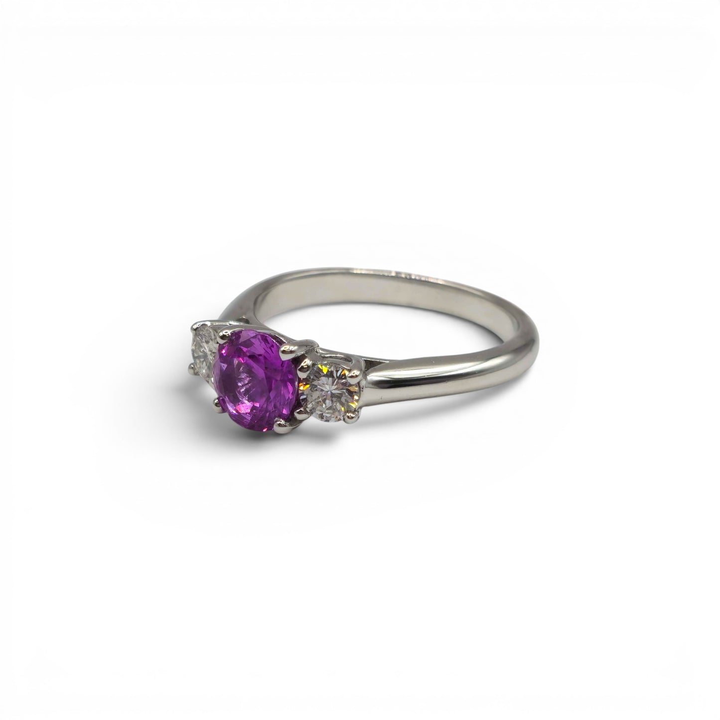 18ct white gold pink sapphire and diamond ring sh21243l