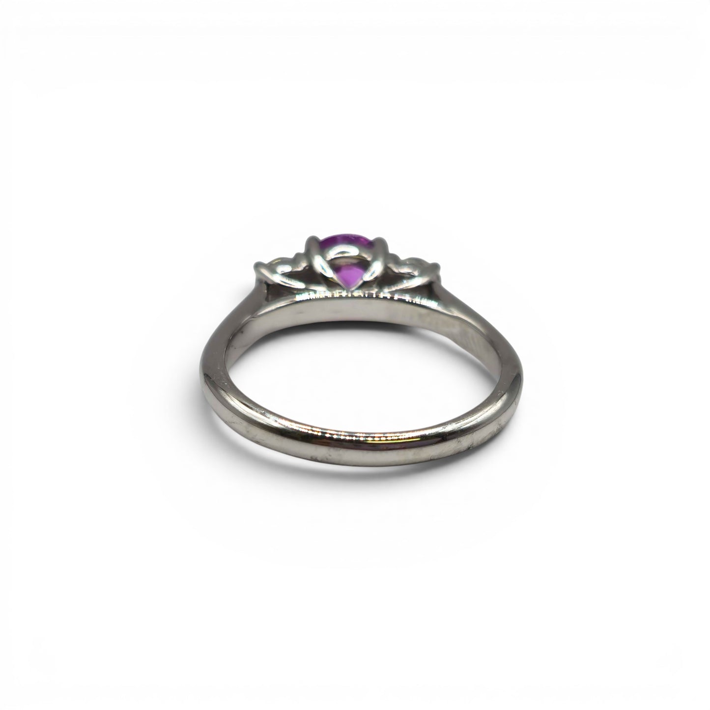 18ct white gold pink sapphire and diamond ring sh21243l