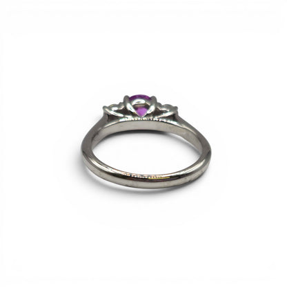 18ct white gold pink sapphire and diamond ring sh21243l