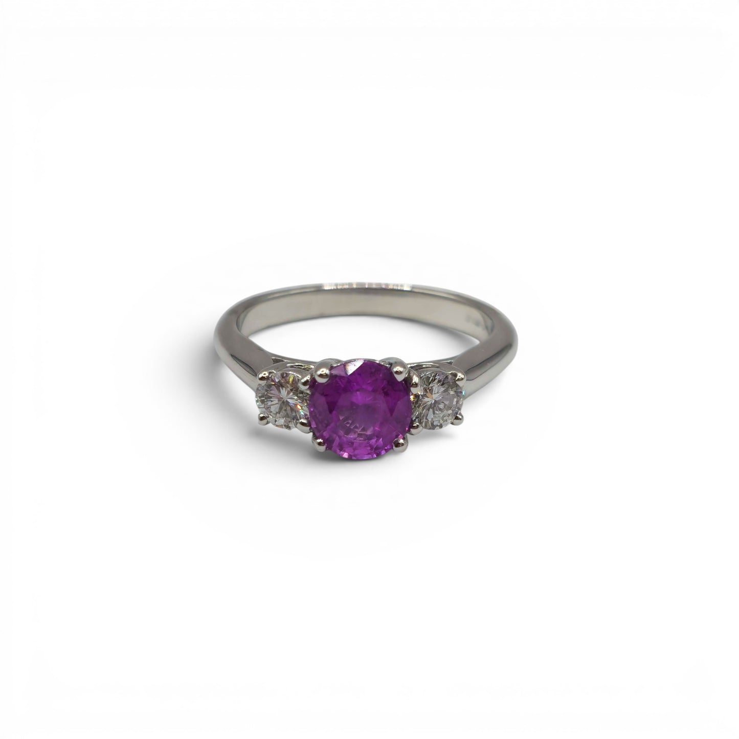 18ct white gold pink sapphire and diamond ring sh21243l