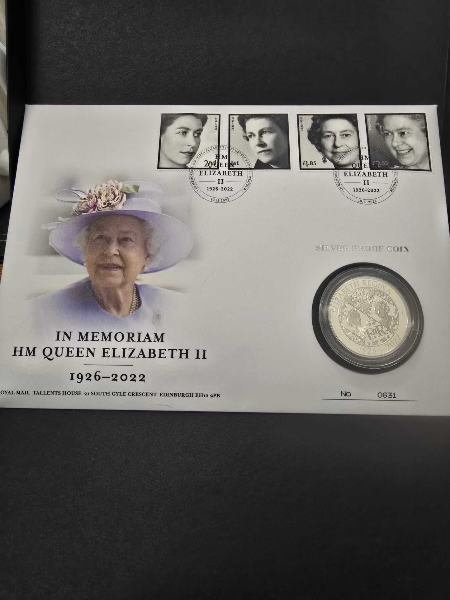 Silver proof coin in memoriam HM Queen elizabeth (sh26850b)