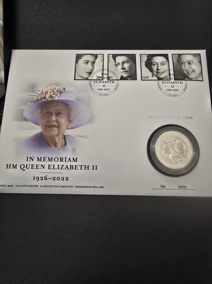 Silver proof coin in memoriam HM Queen elizabeth (sh26850b)