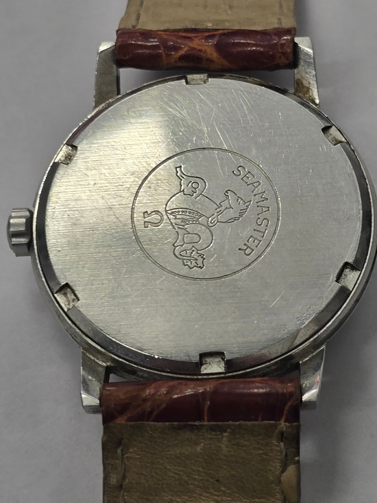 Vintage omega seamaster 600, Swiss made, brown leather strap (sh26900b)