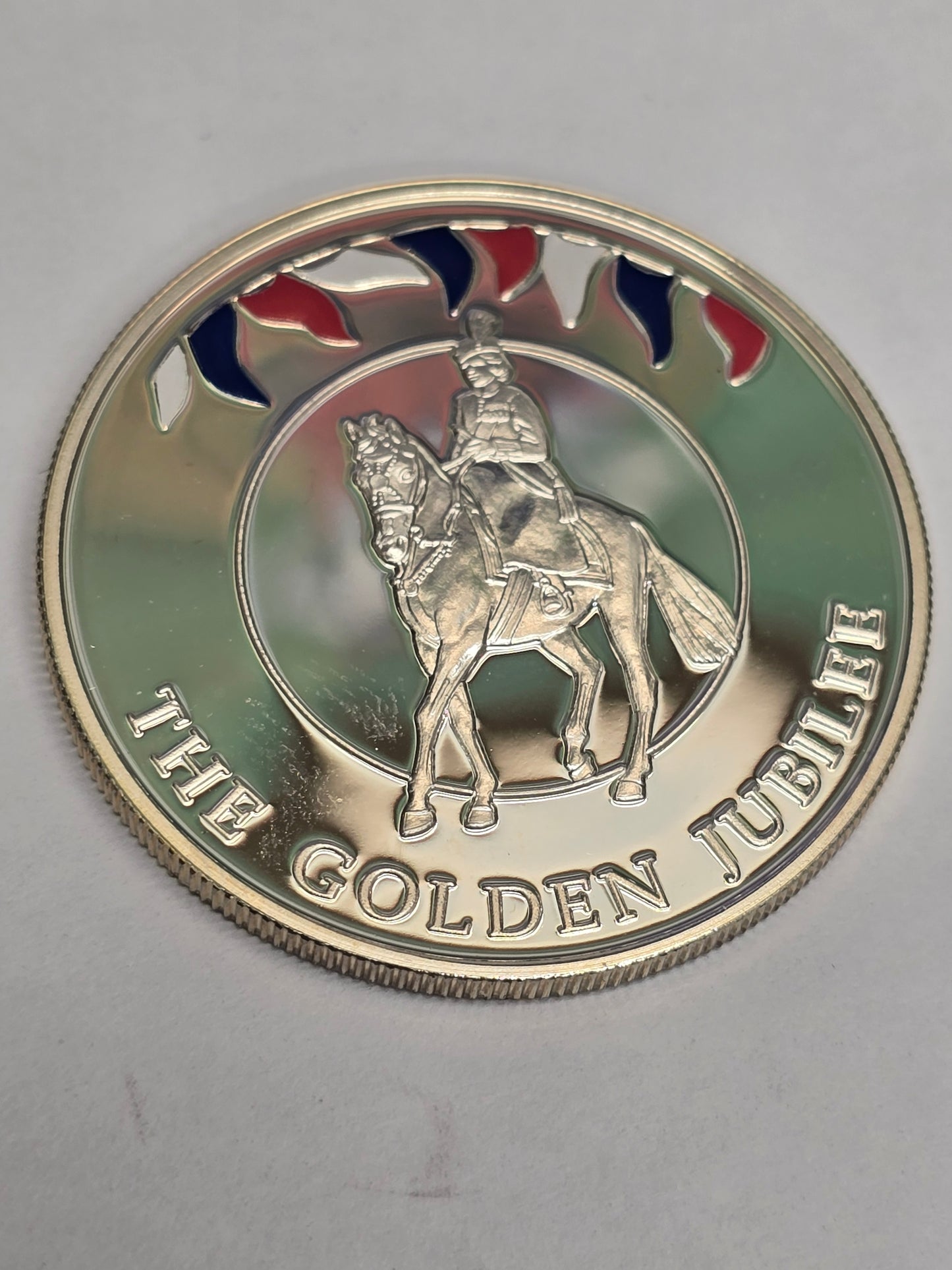 Silver 50 pence golden jubilee coin, 2002.(sh25112l)