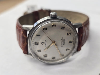 Vintage omega seamaster 600, Swiss made, brown leather strap (sh26900b)