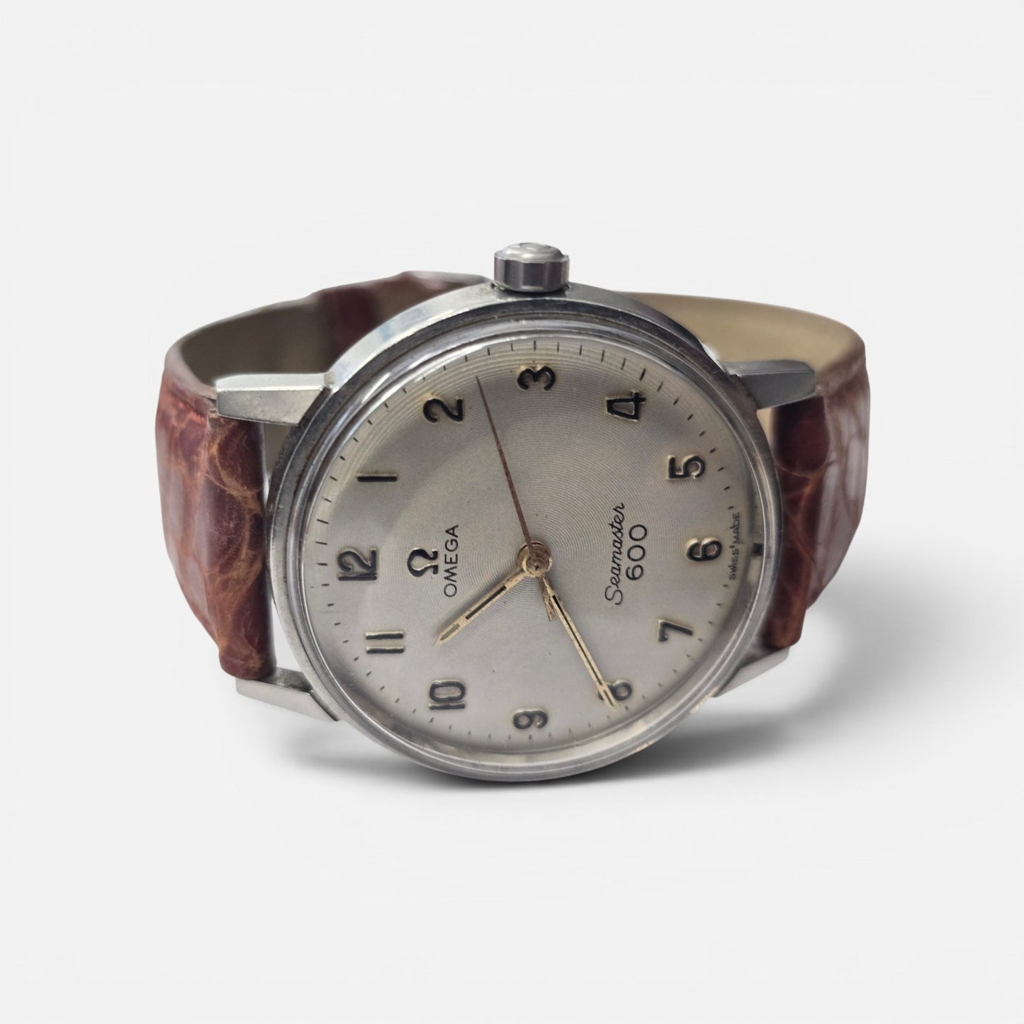 Vintage omega seamaster 600, Swiss made, brown leather strap (sh26900b)