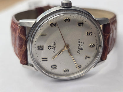 Vintage omega seamaster 600, Swiss made, brown leather strap (sh26900b)