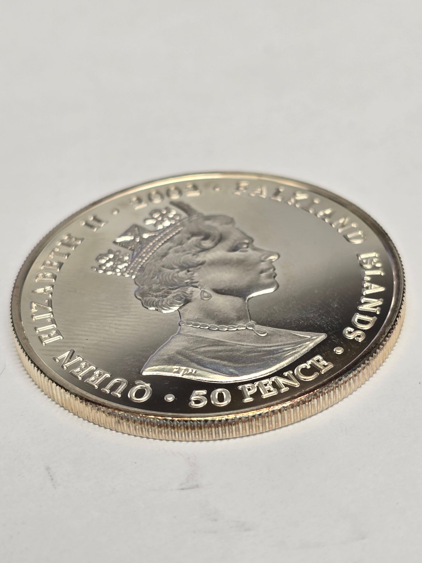 Silver 50 pence golden jubilee coin, 2002.(sh25112l)