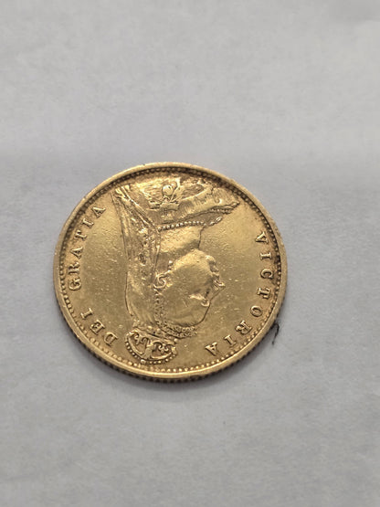 1890 half sovereign coin, queen Victoria (sh26868b)