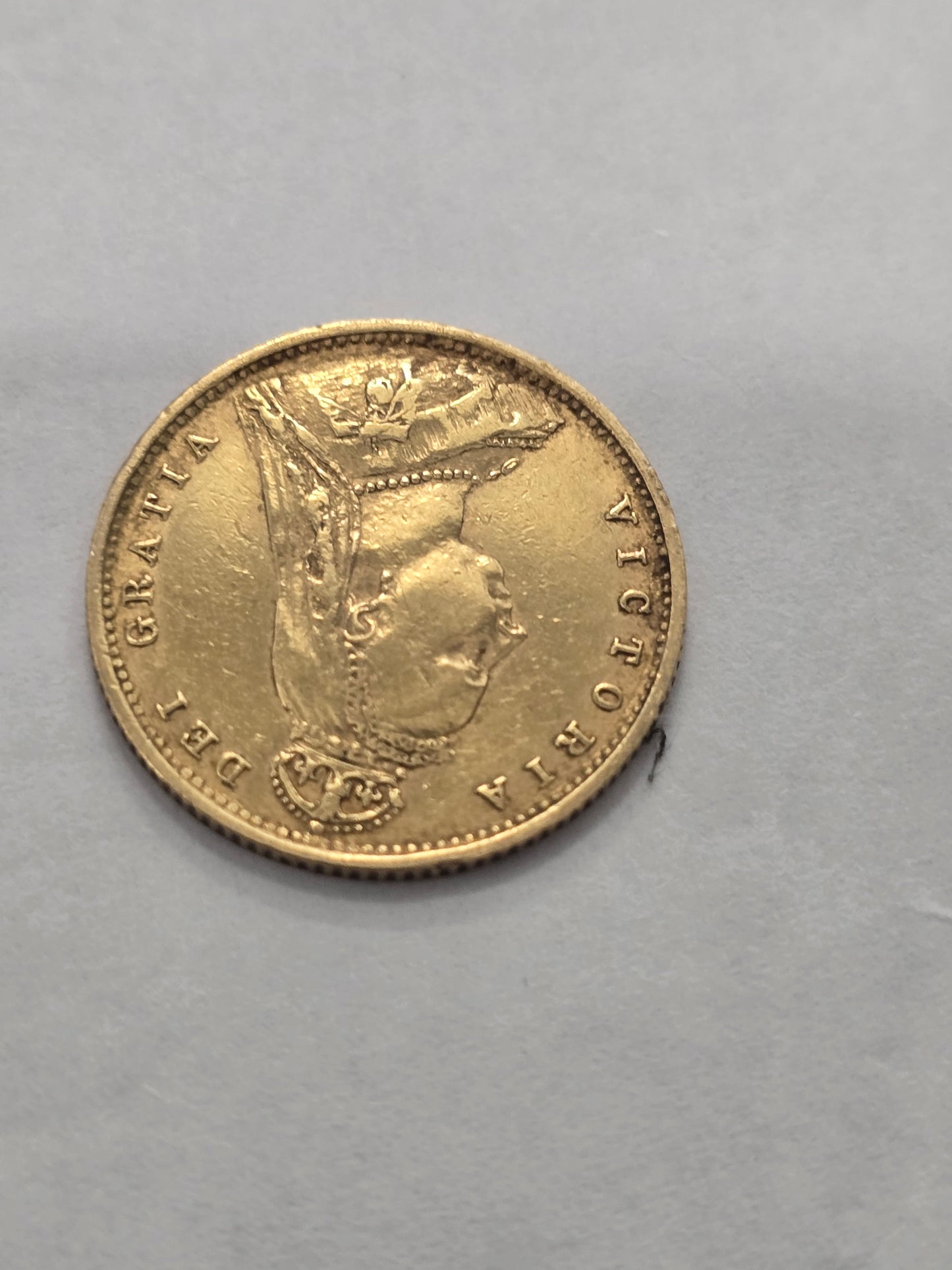 1890 half sovereign coin, queen Victoria (sh26868b)