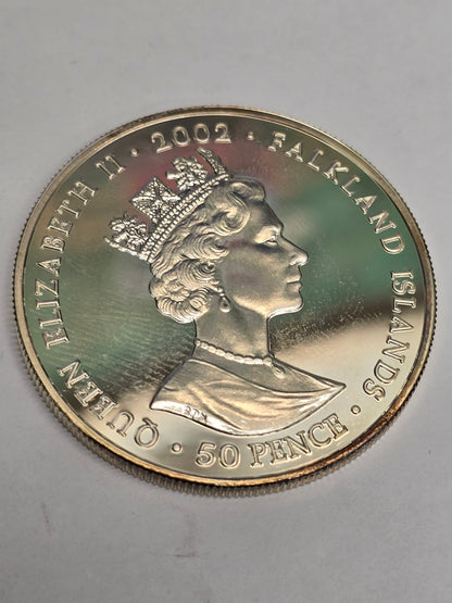 Silver 50 pence golden jubilee coin, 2002.(sh25112l)