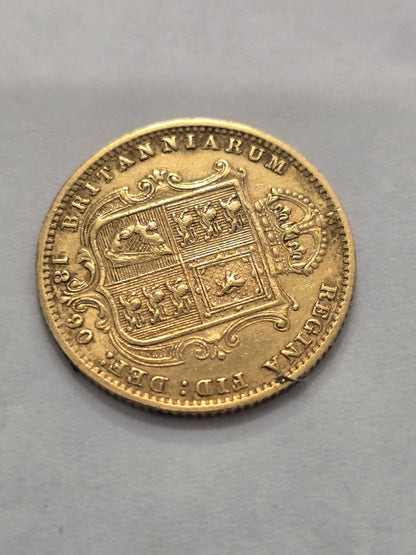 1890 half sovereign coin, queen Victoria (sh26868b)