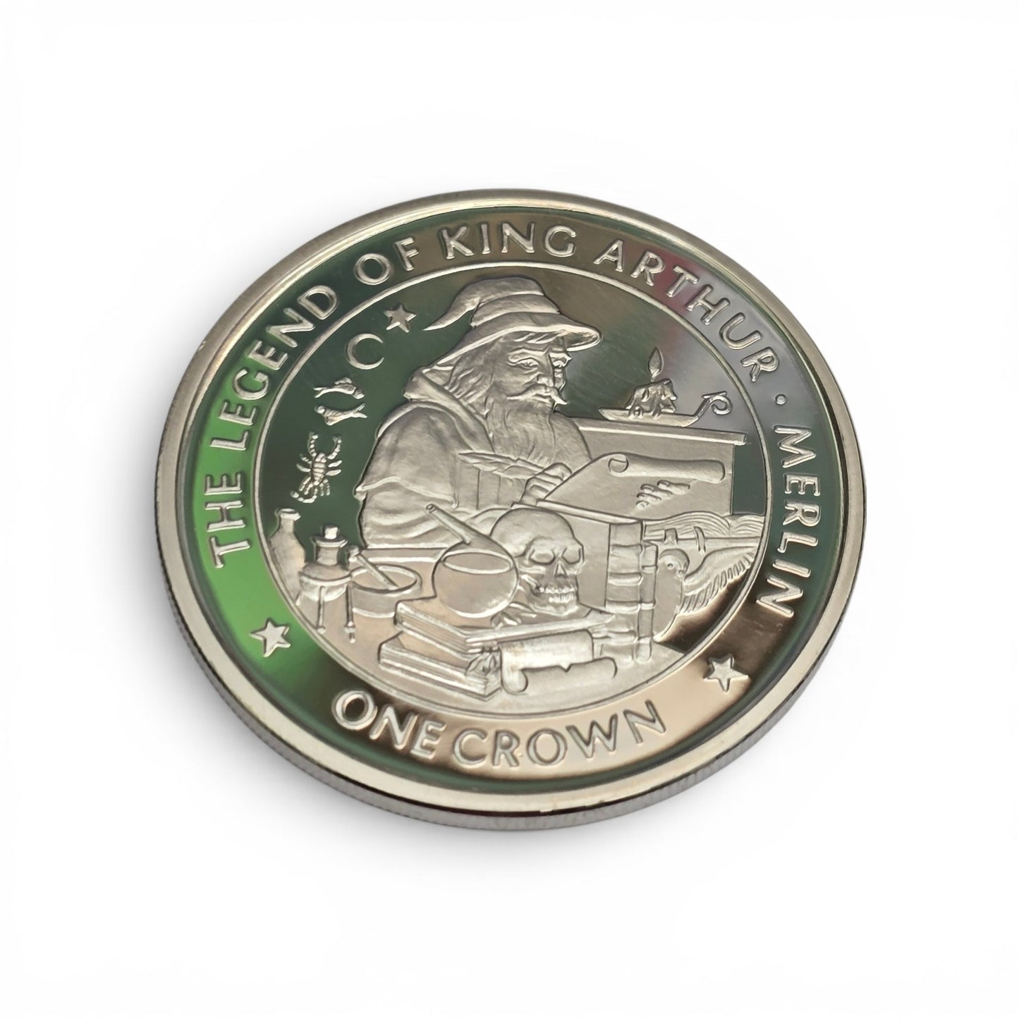 Silver one crown legend of king Arthur coin (sh25107l)