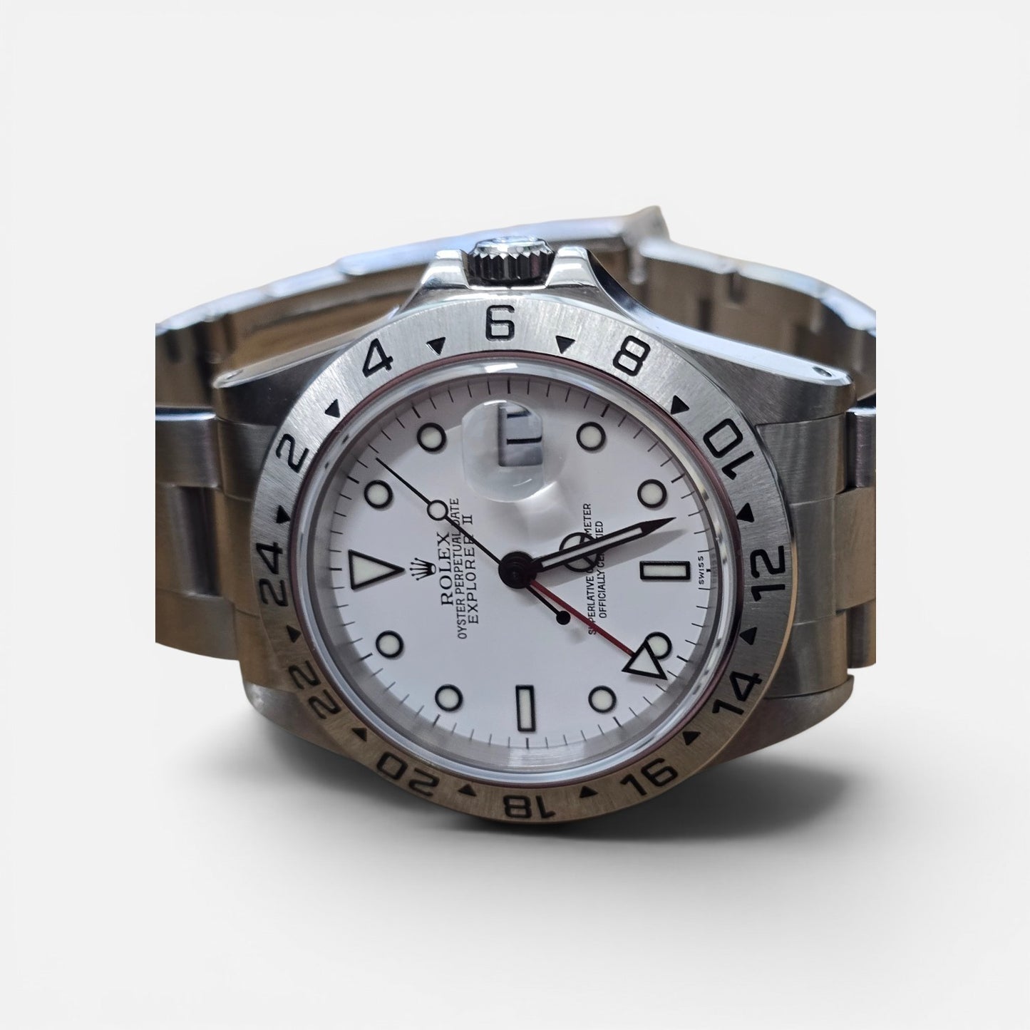 rolex explorer 2, Model 16570, polar swiss only, Age 1999,  (Sh26725b)