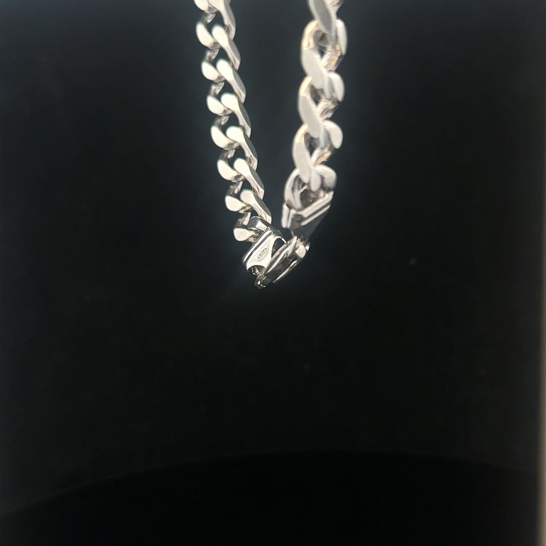 925 silver curb bracelet 32.6g 23cm sh24719b