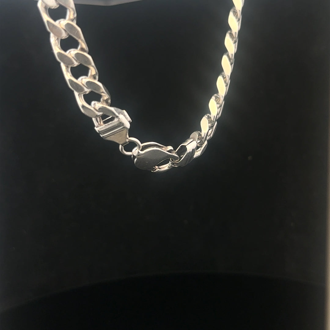 925 silver curb bracelet 32.6g 23cm sh24719b