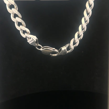 925 silver curb bracelet 32.6g 23cm sh24719b
