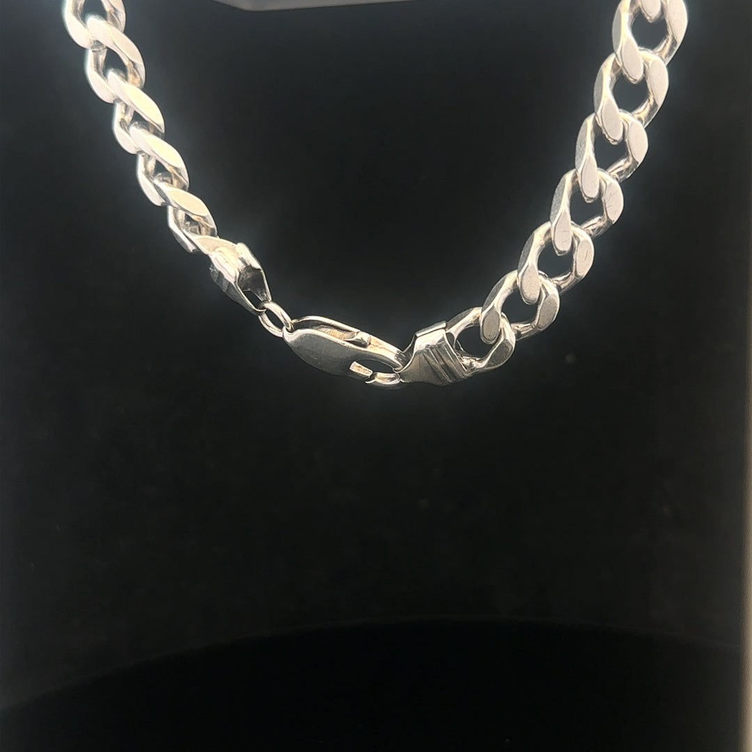 925 silver curb bracelet 32.6g 23cm sh24719b
