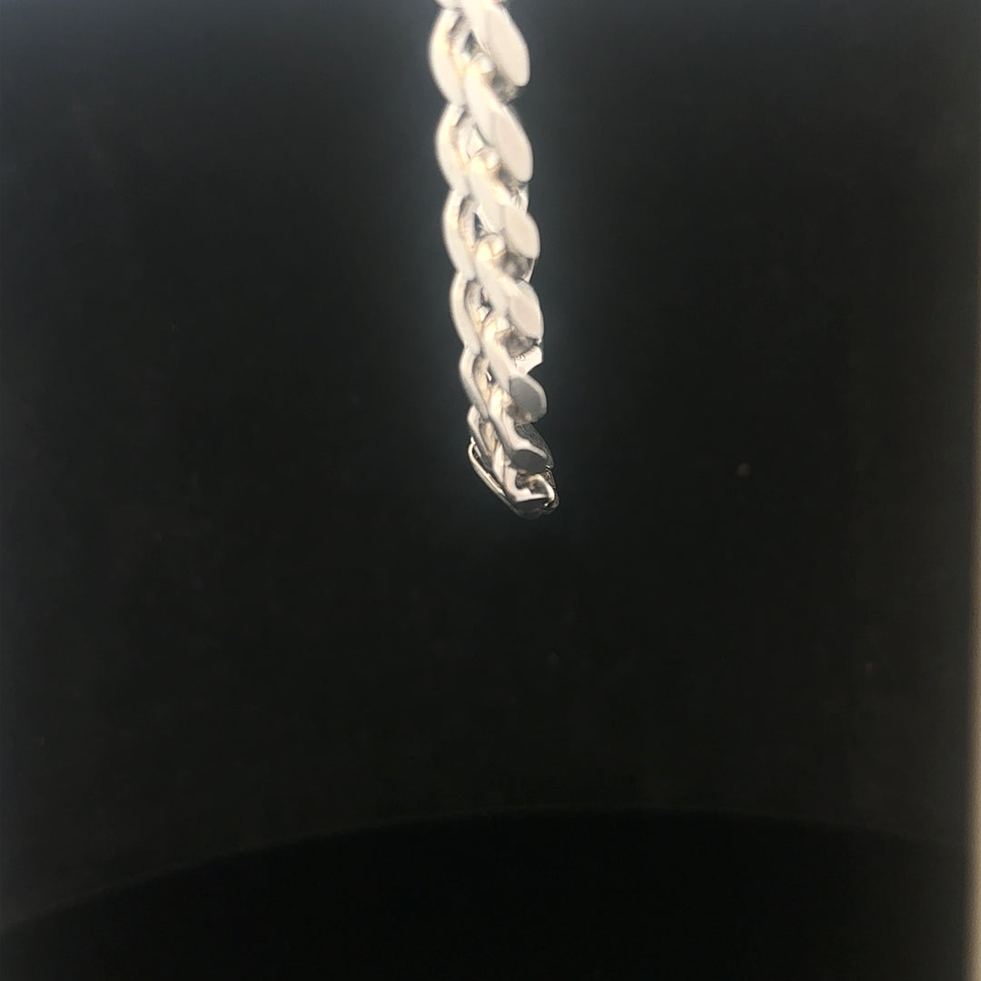 925 silver curb bracelet 32.6g 23cm sh24719b