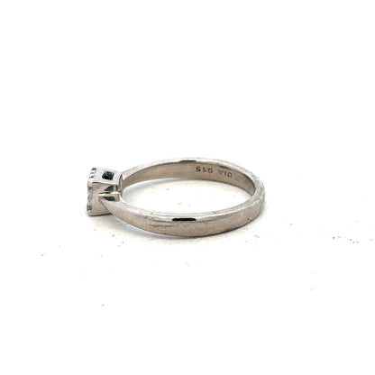 9ct white gold 15pts diamond ring size K1/2 (sh900478l)