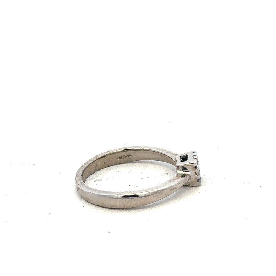 9ct white gold 15pts diamond ring size K1/2 (sh900478l)